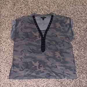 Rock and Republic Lace Up Tee